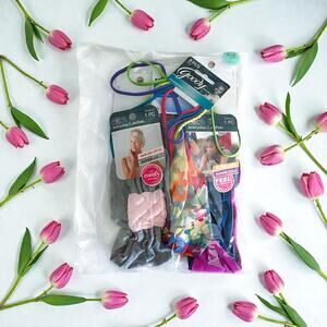 Scunci Hair Accessory Lot Floral Fabric Headbands Clips Sequin Appliques